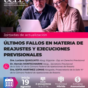 Jornada de actualización: "Últimos fallos en materia de Reajustes y Ejecuciones Previsionales"