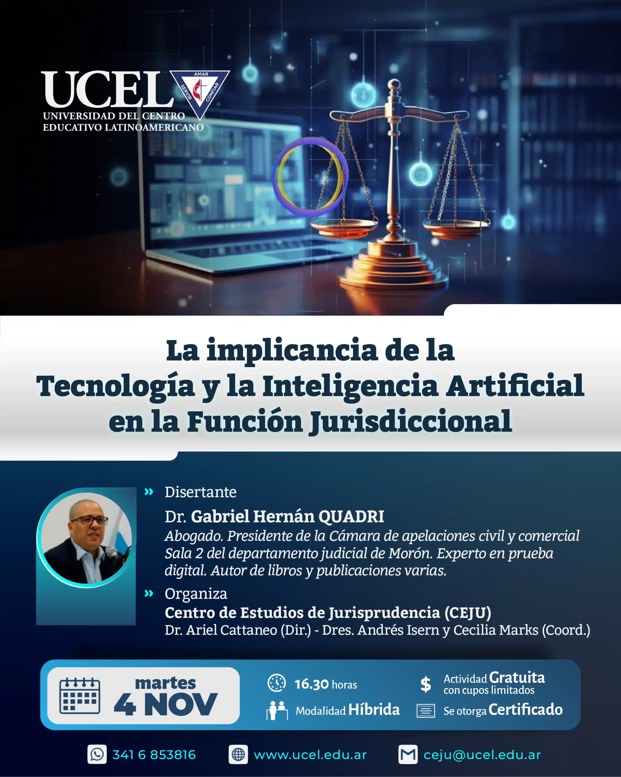 Jornada: La implicancia de la tecnología y la IA en la función jurisdiccional